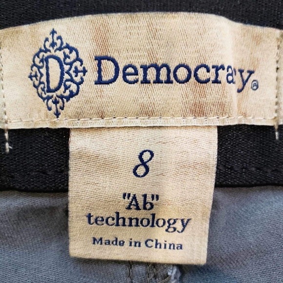 Democracy Ab Technology Cargo Pants Women's Size 8 Gray Canvas Stretch Mid Rise - Picture 6 of 9